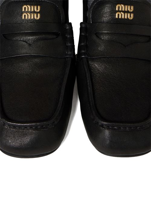 Nappa leather moccasins MIU MIU | 5D341EF-005EFXF0002